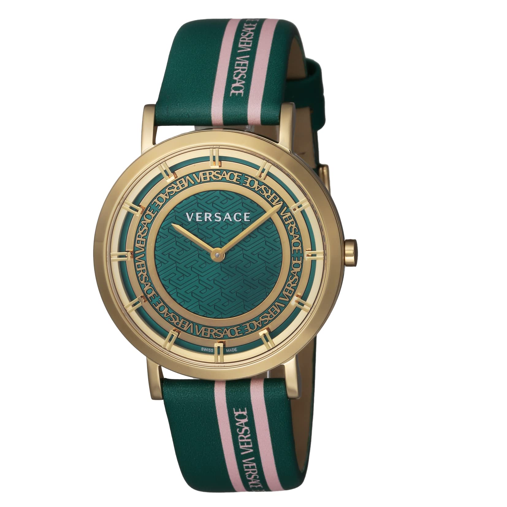 

[Versace] Годинник VERSACE NEW GENERATION, зелений циферблат, нержавіюча сталь, сапфірове скло, кварц, 36 мм, швейцарський годинник VE3M00322 для жінок [Елемент]