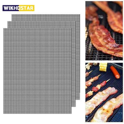 40*30cm Baking Mat Cooking Grilling Sheet Heat Resistance BBQ Mesh Mat Non-Stick BBQ Barbecue Pad for Party Grill Mat Tools