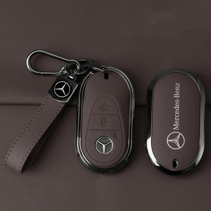 Zinc Alloy Leather Car Key Case Cover Protector Shell Fob for Mercedes Benz 2022 C S Class W206 W223 S350 C260 C300 S400 S450 S5 k1
