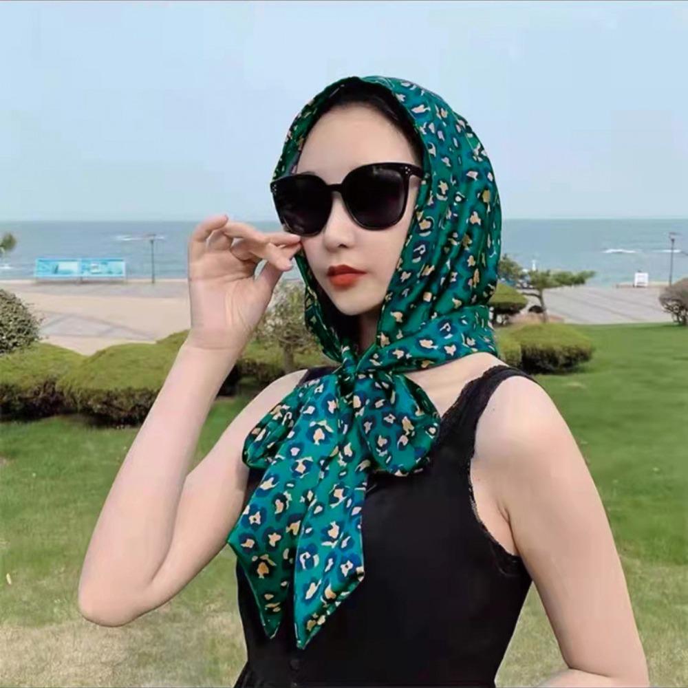 Simulation Silk Baotou Hat Soft Headscarf Summer Islamic Hat  Women