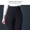 2025 Stylish Plus Size High Waist Elastic Velvet Cropped Skinny Pants - Autumn/Winter Collection