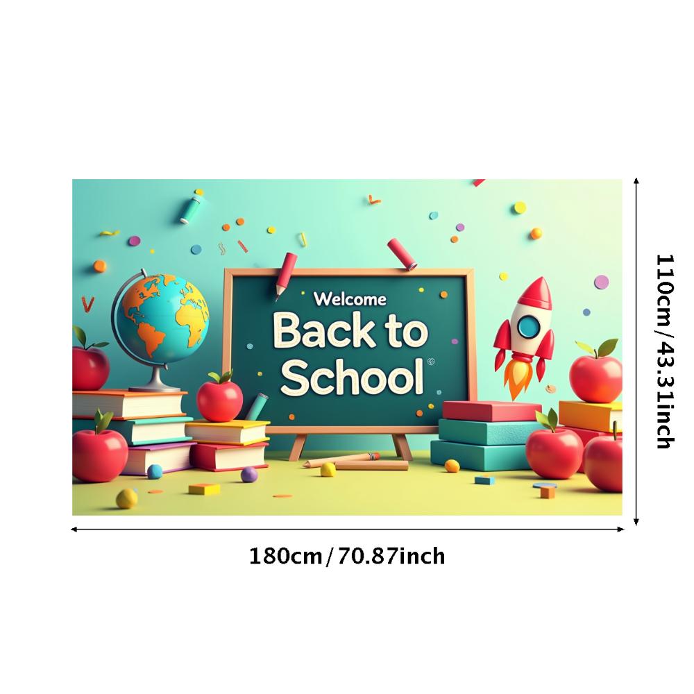 Welcome Back To School Banner School Opening Party Decorations Backdrop Classroom Event Decor Photography Background Props