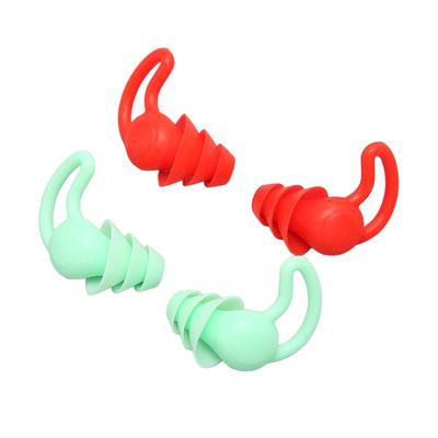 2 páry špuntů do uší Vodotěsné Redukce hluku Okraje ve tvaru žraločí ploutve Silikonové Opakovaně použitelné Omyvatelné na spaní