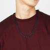 Rush Off MenThe Ring Black Chain Necklace/ Black Ring Chain Necklace