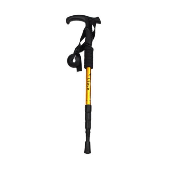 Aluminum Alloy Retractable Anti-Shock Walking Stick Outdoor Trekking Hiking Cane