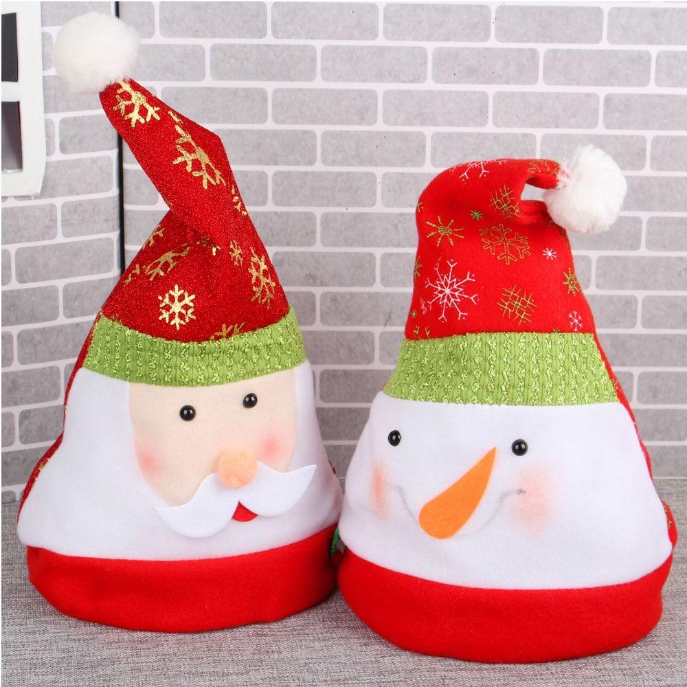Elk Plush Ball For Men Skullies Christmas Hat Korean Winter Cap Santa Claus Cartoon Plush Hat