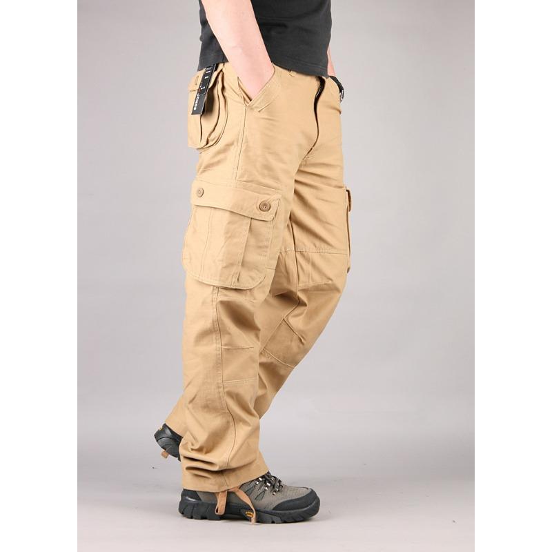 Men s Loose Fit Durable Workwear Trousers For Outdoor 29 хаки