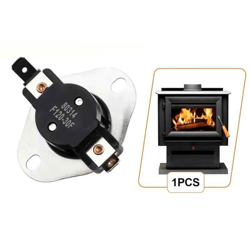 Recessed Mount Temperature Regulator Device 80314 F120 Suitable for Wood Stove Heaters Low Limit Control Mechanism