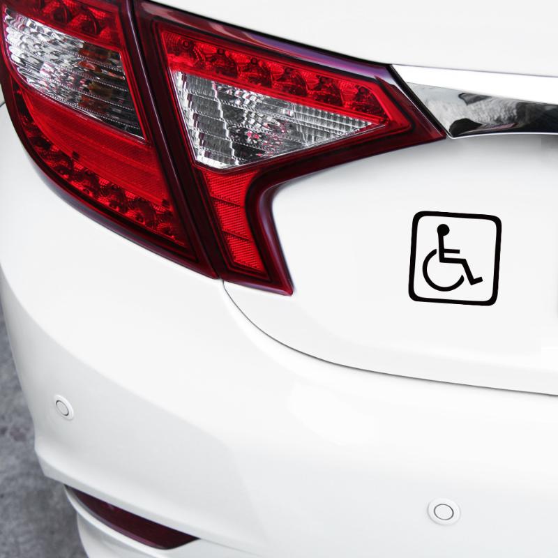 Adesivo per Auto di Alta Qualità per Accesso Disabili 13.5cm Simbolo Sedia a Rotelle Handicap Decalcomania in Vinile Resistente ai Graffi per Finestrino Auto