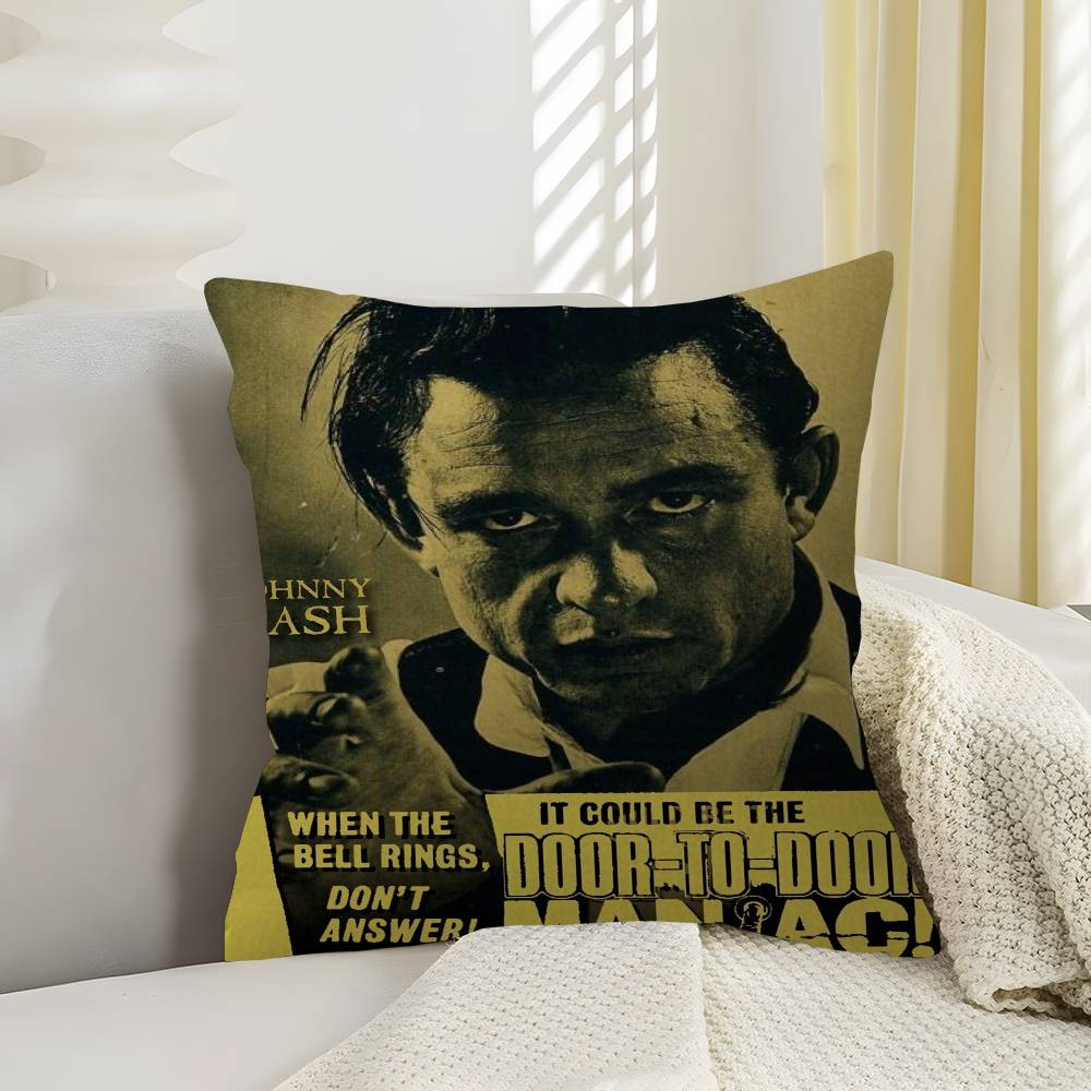 Famous Johnny Cash American Singer Personalized Pillow Cover Kids Bedroom Wild Party Decor Pillowcase kid Birthday shower Gift
