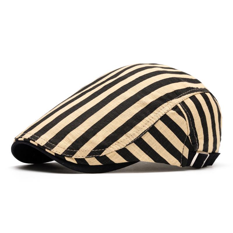 Plaid Beret: Women s Spring/Summer Korean-Style Cotton Flat Cap with Sun Protection, Breathable, Unisex. Adjustable