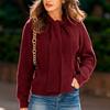 Women's Tie Front Knit Pullover Sweater Long Sleeve Color Versatile Casual Top