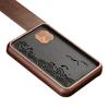 Imitation Black Stone Tea Tray with Drainage, Dry/Wet Zen Ceremony Set, Non-Slip Heat Resistant Tea Utensil Holder, Serving Tray