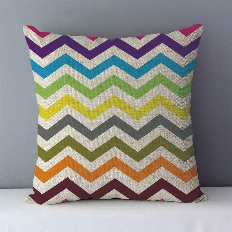 Quality Cozy Popular Geometric Couch Cushion Cover Home Decorative Pillows 45X45Cm For Bed Seat Back Cushions Bedding Pillowcase
