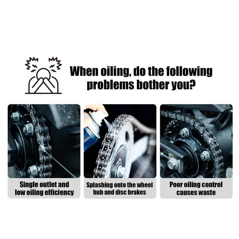 Motorcycle Chain Lube Applicator Messfree Chain Wax Chain Cleaner Attachment Motorcycle Chain Oiler Spray Gear For Motorcycle