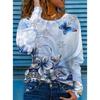 European and American Women's Long Sleeved Printed Fashionable Spring, Summer, Autumn T-shirts, Streetwear Tops