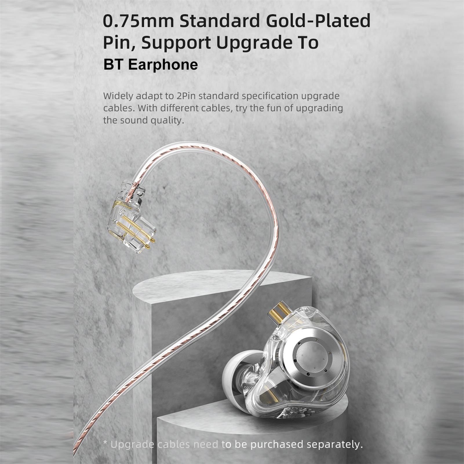 

In Ear Stage Monitor Headphone Dual Magnetic Dynamic Unit Earphone Shock Bass Earbuds with 0.75mm Detachable Cable No Mic