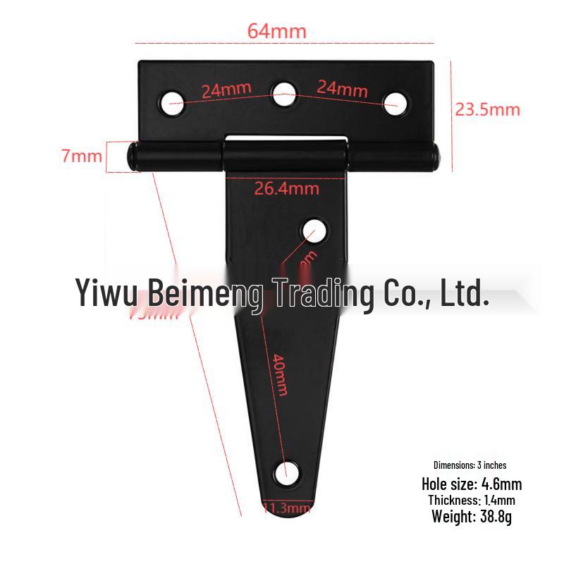 T-Hinge Shed Door Hardware: T-Type Hinge for Wooden Fence & Barn Door