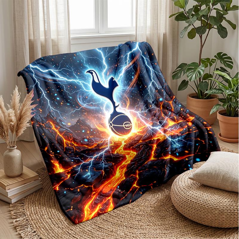 Tottenham Hotspur Theme Blanket Soft Flannel Blanket Plush Throw Blanket Cozy Sofa Bed Blanket for Home Decor