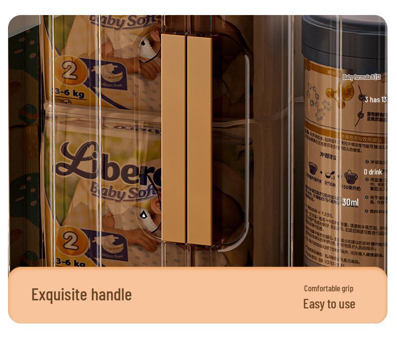 Foldable Dustproof Multi-Layer Storage Cabinet for Kitchen & Living Room