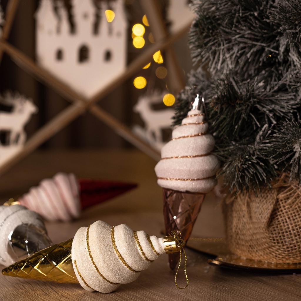 Christmas Baubles Christmas Bauble For Christmas Tree Christmas Decorations Pendants Ice Cream 4 Pcs