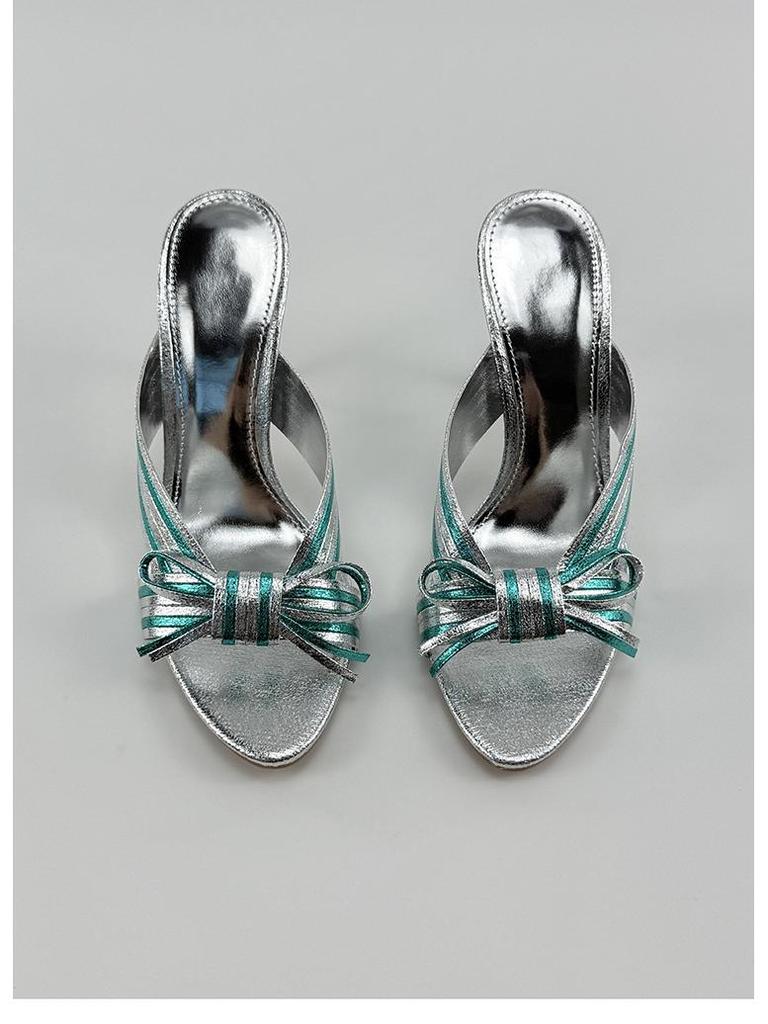 2025 Women's Versatile Cross Strap Round Toe High Heel Sandals & Slippers - Spring/Autumn Fashion, Plus Size Available