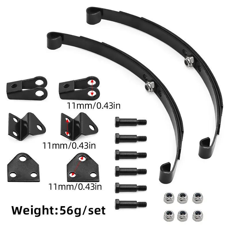 1/14 Tamiya RC Truck Steel Leaf Spring Set Front/Rear Suspension & Lifting Lugs for Tractor Trailer Model Car Replacement Parts