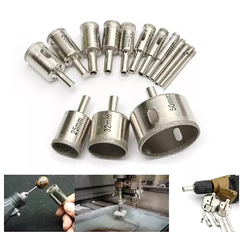 15Pcs Diamond Drill Bit Fast Clean Cutting Hand Hole Opener for Marble Granite Ceramic Tiles