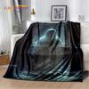 Stil Gothic Horror Charakter Totenkopf Geist Geist Weiche Decke für Zuhause Schlafzimmer Bett Sofa Picknick Reisen Perfektes Geschenk