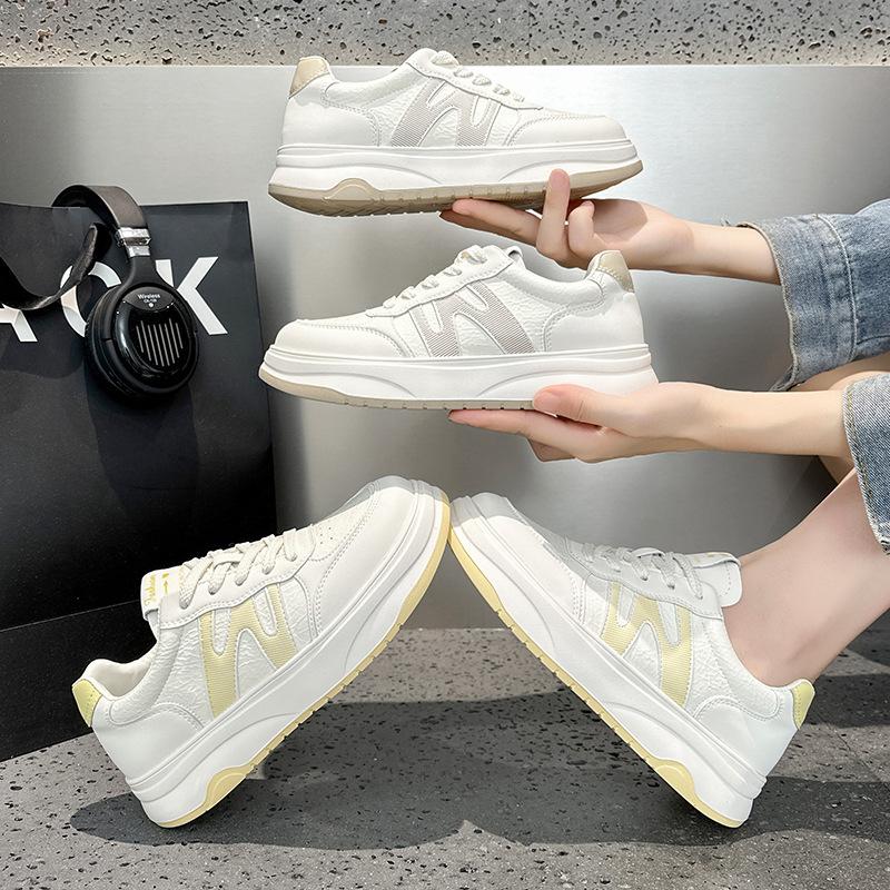 High-end autumn new thick-soled muffin breathable board shoes