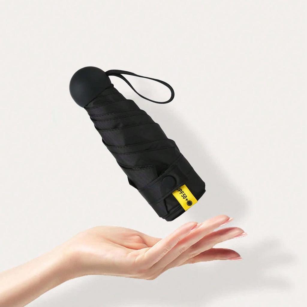 1pc Compact Travel Mini Umbrella Uv Protection Capsule Umbrella 5 Fold Ultra Lightweight Sunshade Umbrellas Protable Manual