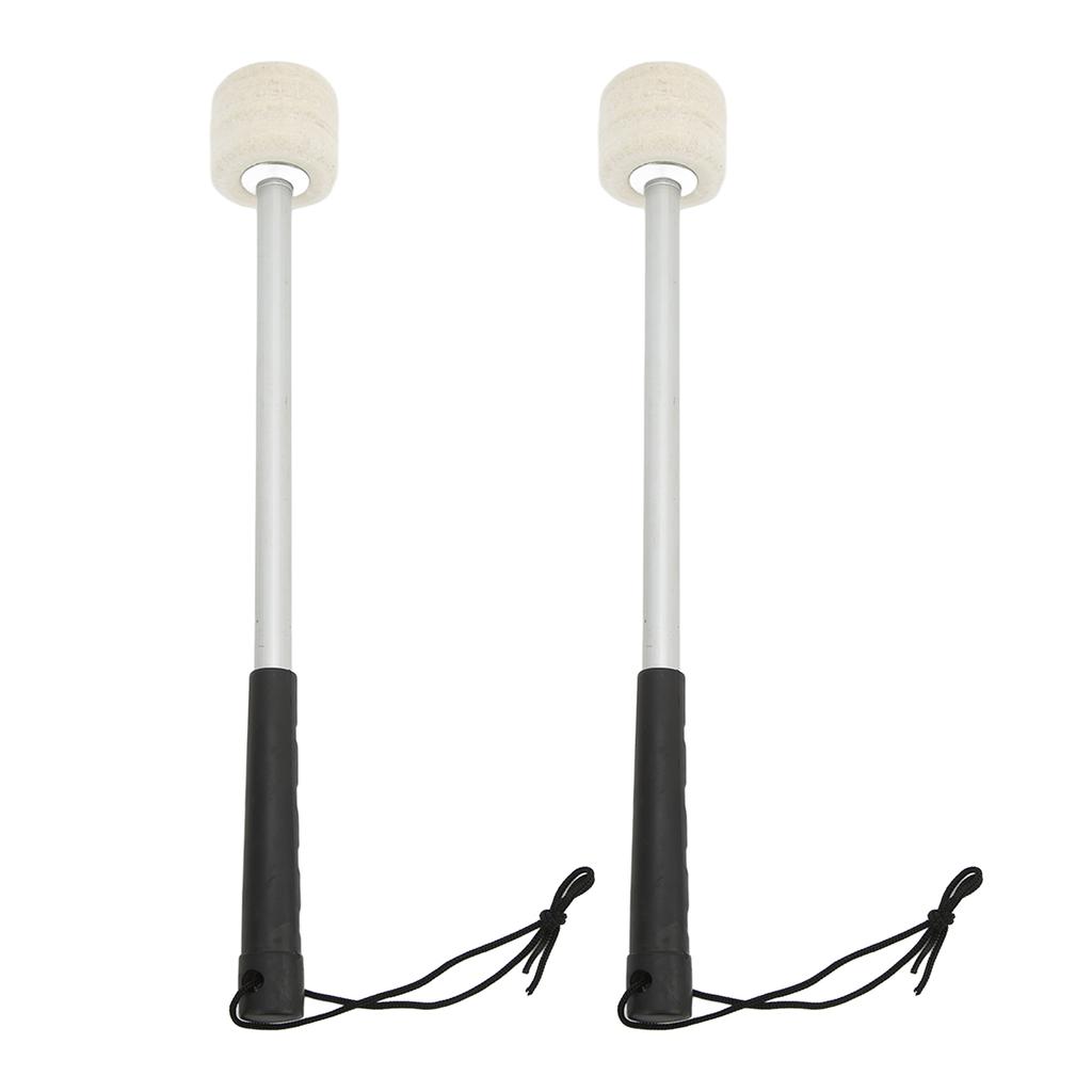 2pcs Percussion Mallets Compact Portable Light Weight Professional Practical Instruments Parts for Bass Drums