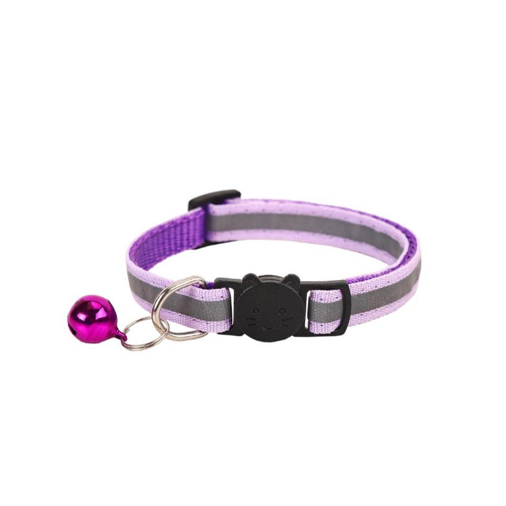 Reflective Cat Collar with Bell and Safety Buckle