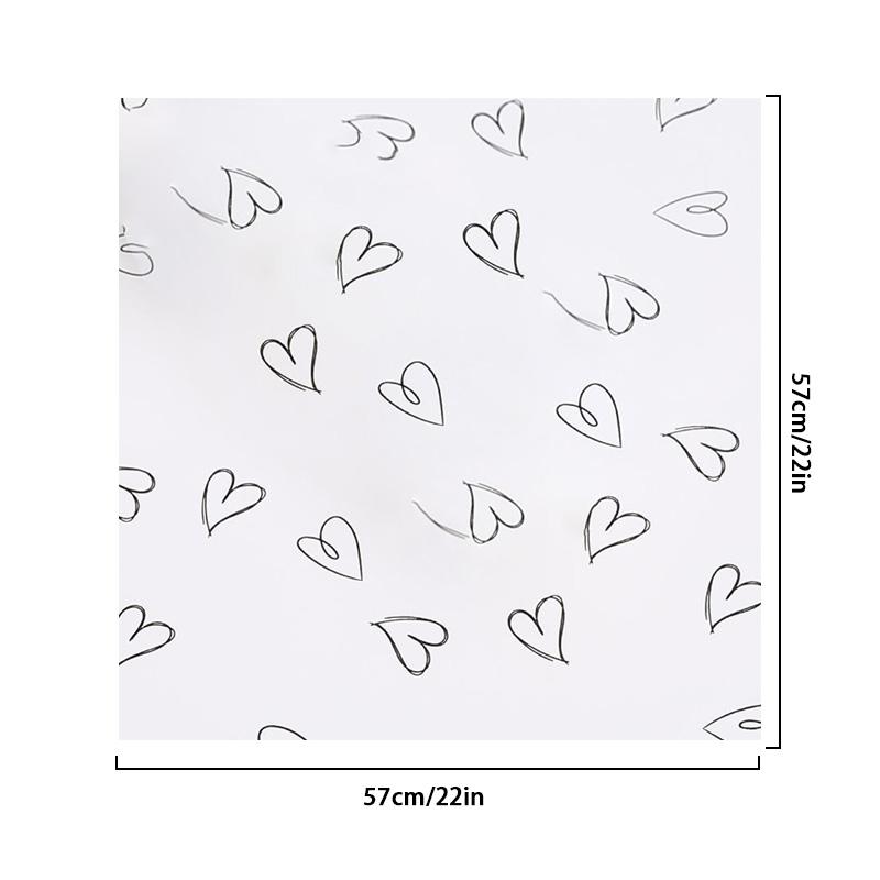 20pcs Flower Wrapping Paper Waterproof Love Print Floral Bouquet Packaging Paper Handmade Wedding Gift Packing Florist Supplies