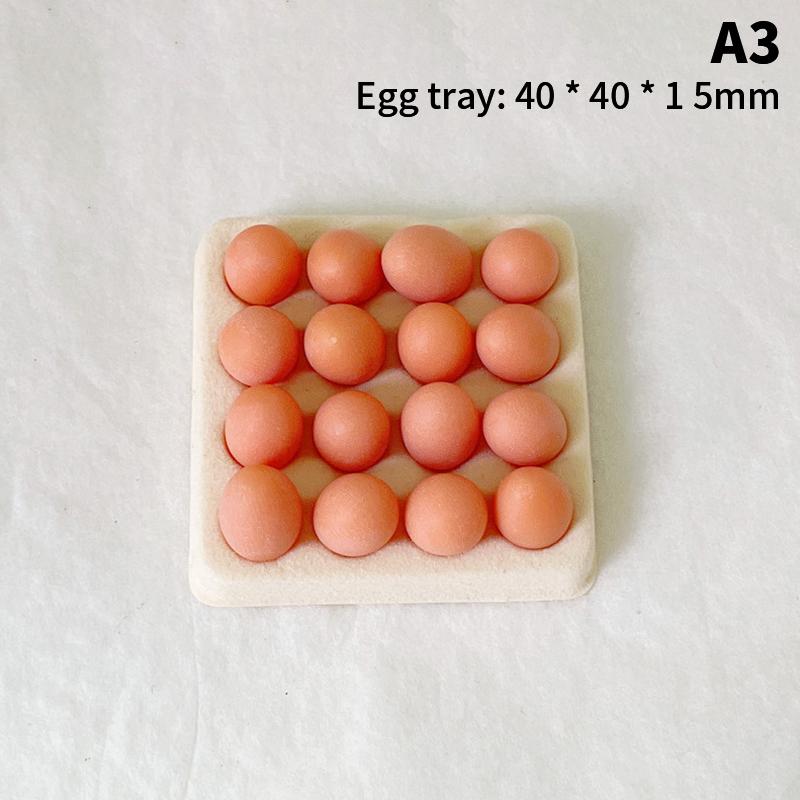 1/4/17PCS Egg With Tray Dollhouse Kitchen Toy Doll Accessories Gift Playing House Miniature Simulation Food Scene Model