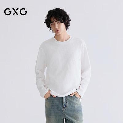 GXG Men's Textured Jacquard Crew Neck Long-Sleeve Knit Top