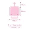 Suspension pour enfants - DALBER - Licornes - Rose - PVC - LED - 1 ampoule(s)