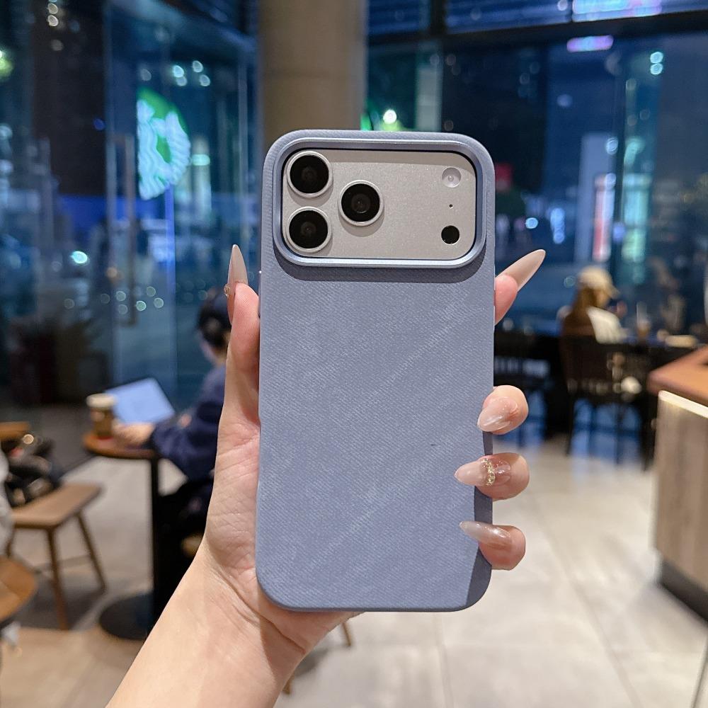 Full Coverage Microfiber Protective Mobile Case for For Iphone 17 17E 16 1 14 13 Pro Max With Wireless Charging,Metal Camera Lens