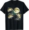 Bassfisch heult zum Mond Vintage Angler Fischer T-Shirt