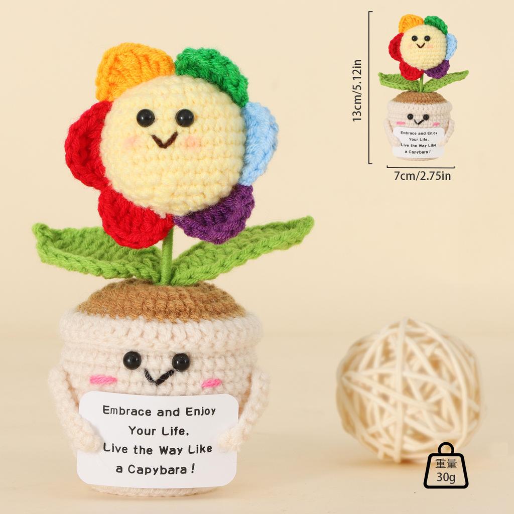 Crocheted Wool Doll Potted Plants, Creative Potted Plants, Cute Ornaments, Home Decoration, Handicrafts, Gifts