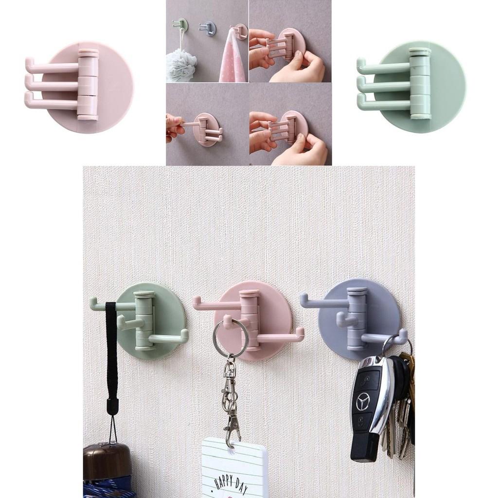 Stylish Wall Mounted Rotatable Hooks Perfect For Efficient Kitchen Towel Storage Solutions
