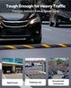 1830MM Rubber Speed Bump, 2 Channel, Heavy Duty Traffic Speed Hump, 9,979 kg/axle Load Capacity, Cable Protector Ramp with Expansion Screws, for