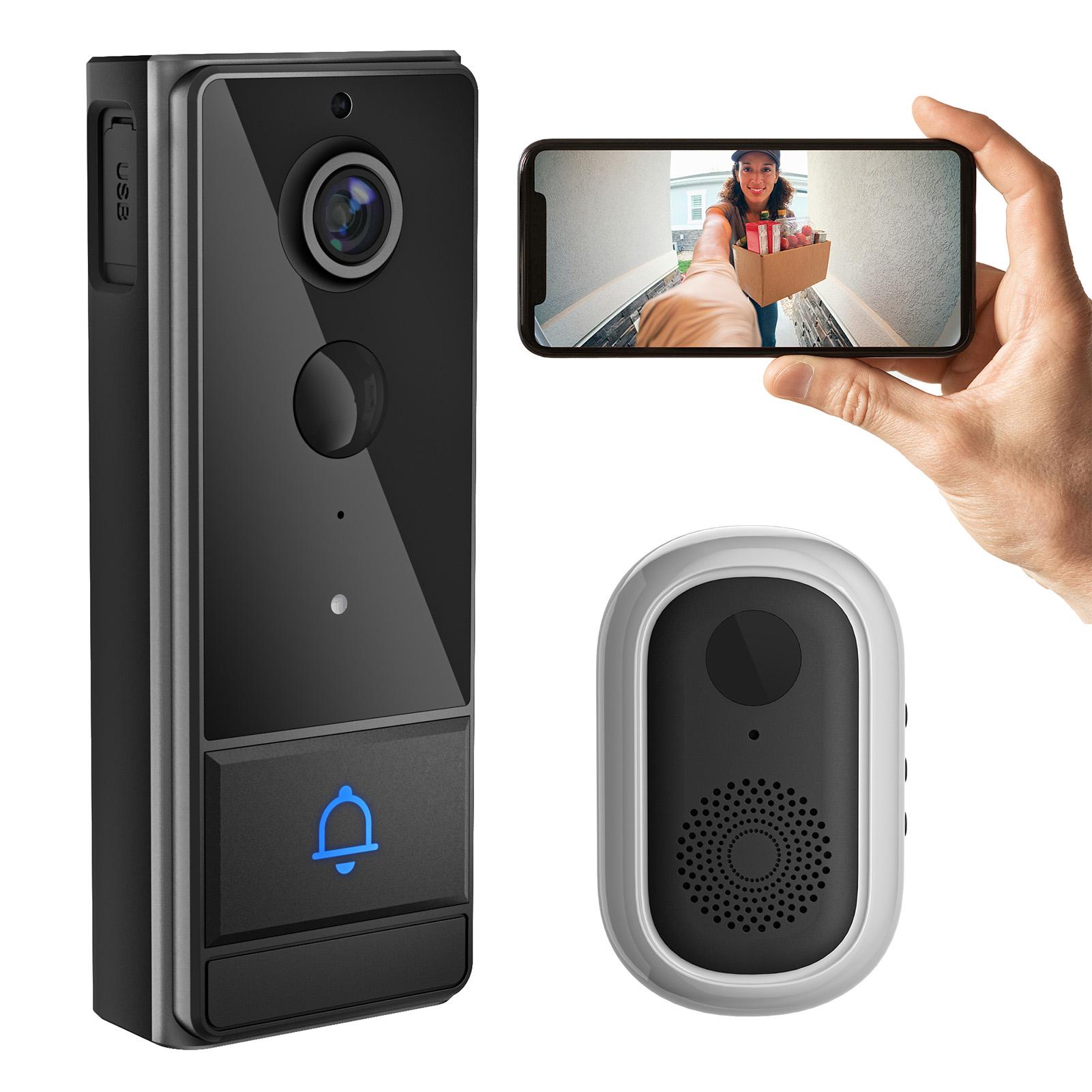

Smart Doorbell Door Camera TY App Infrared Night Viewing WiFi Wireless Video Bell Camera Rechargeable Video Intercom
