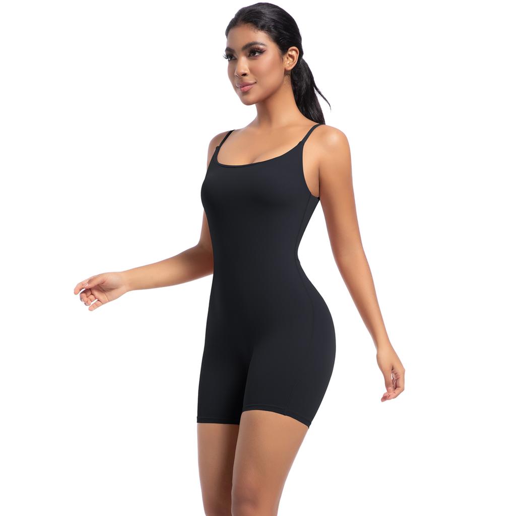 Auroth Backless Sports Jumpsuit Women Seamless One Piece Yoga Romper Workout Shorts Running Fitness Bodysuit