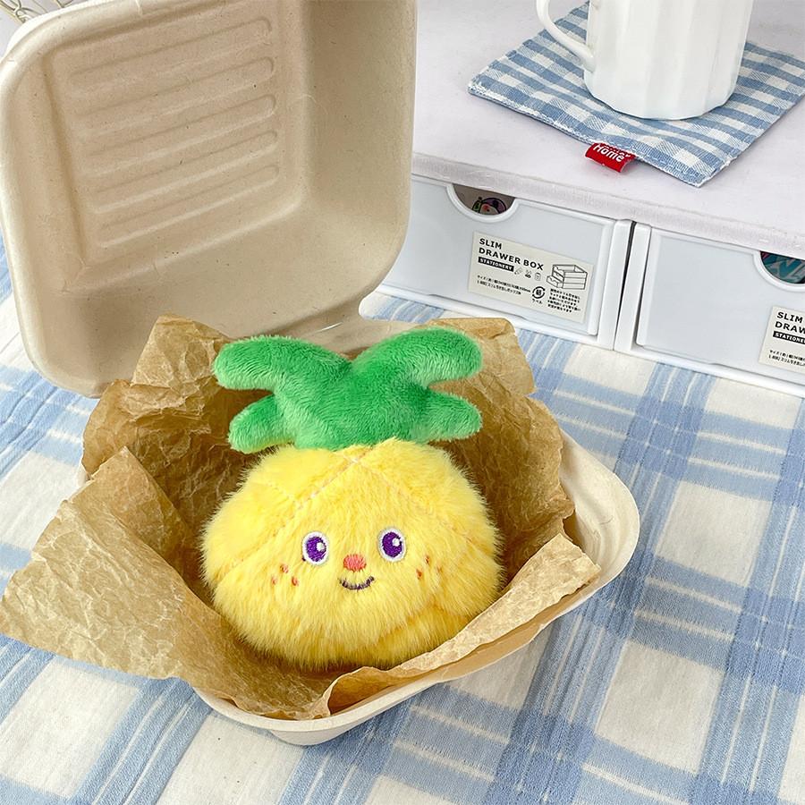 Fruit Plush Vegetable Toy Pineapple Durian Key Chain Pendant Decoration Gift