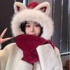 Keep Warm Hat Scarf Gloves Set Thickened Ear Protection Cap New Women Beanies Cap  Autumn Winter