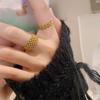 18K Gold-Plated Irregular Gear Index Ring for Women – Fashionable, Unique, Cool Style