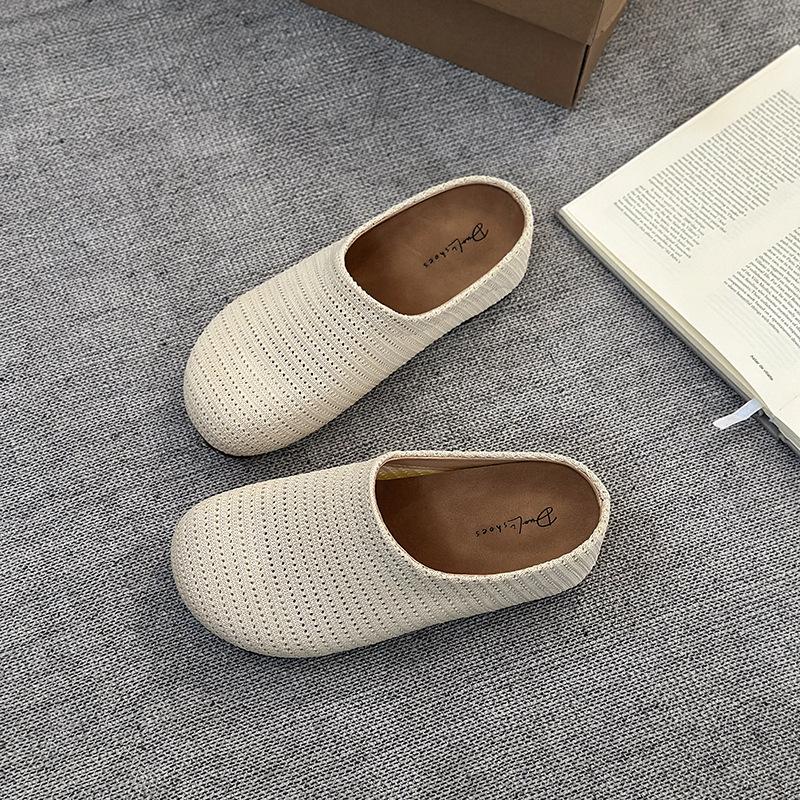 Non-slip Comfortable Bag Head Slippers Women's Spring and Summer New Outer Wear Casual One-pedal Lazy Half Slippers Tide