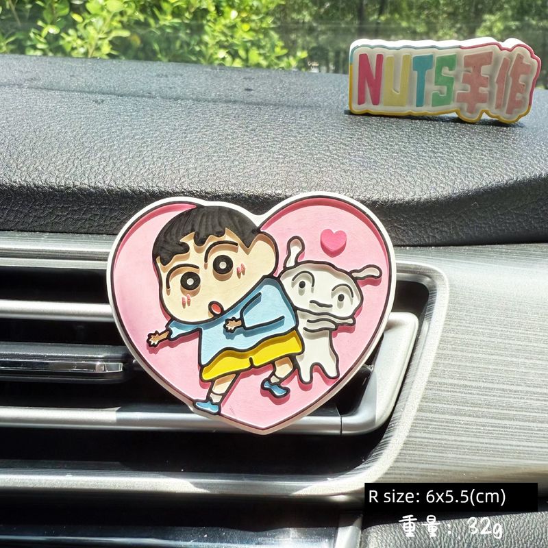 Crayon Shin-Chan Car Air Vent Diffuser Stone Aromatherapy Essential Oil Cute Handmade New Car Birthday Gift for Best Friend