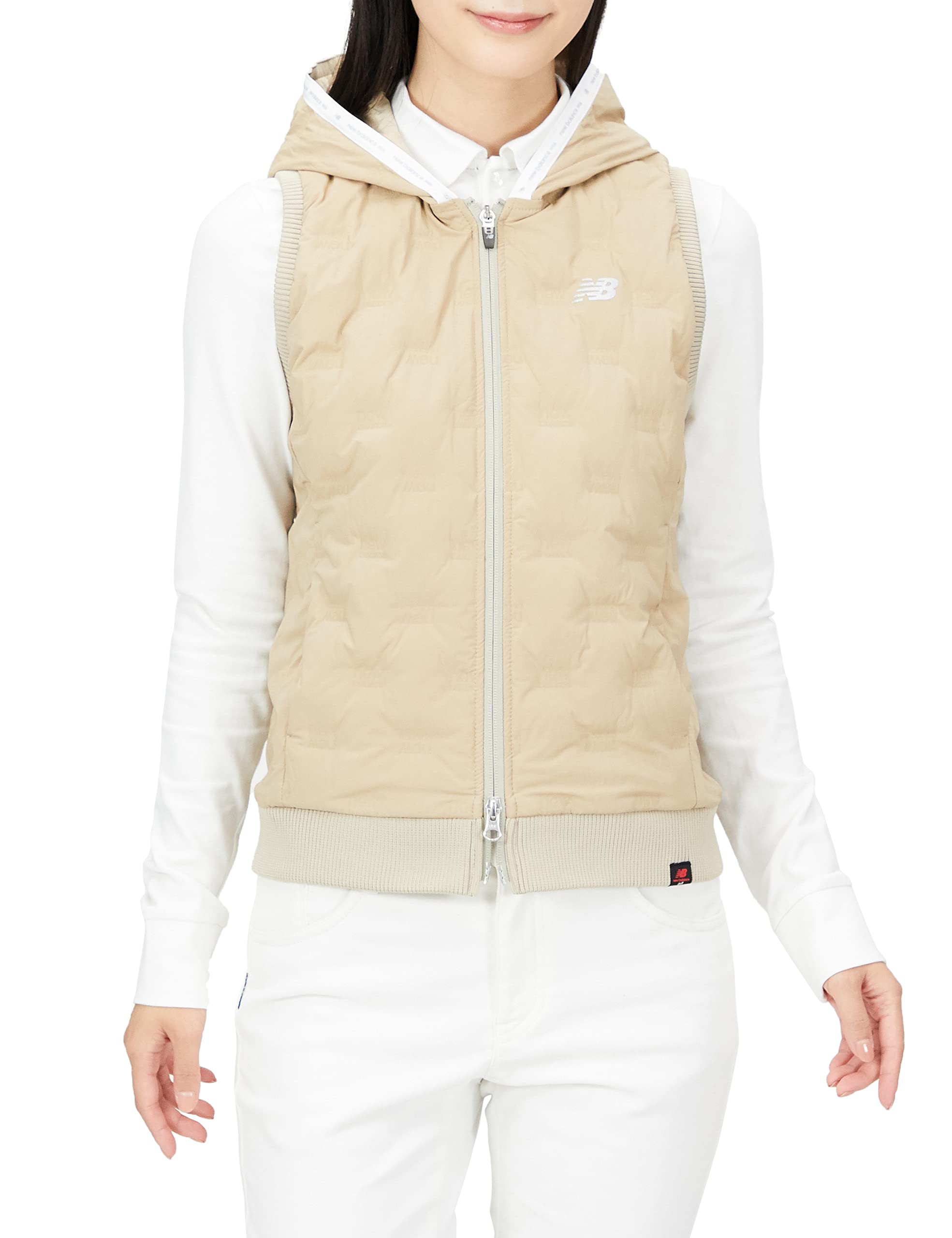

Golf Down Vest Moisture Absorbing and 2 [New Balance] (Water Repellent, Stretchy, Topthermo Generating) / Women s / 012-2258501 041_Beige [L]